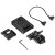 SmallRig 5899 - inteligentny adapter zasilania z płytką montażową do akumulatorów V-Mount (wersja z mocowaniem Arca-Swiss) - zawartość zestawu